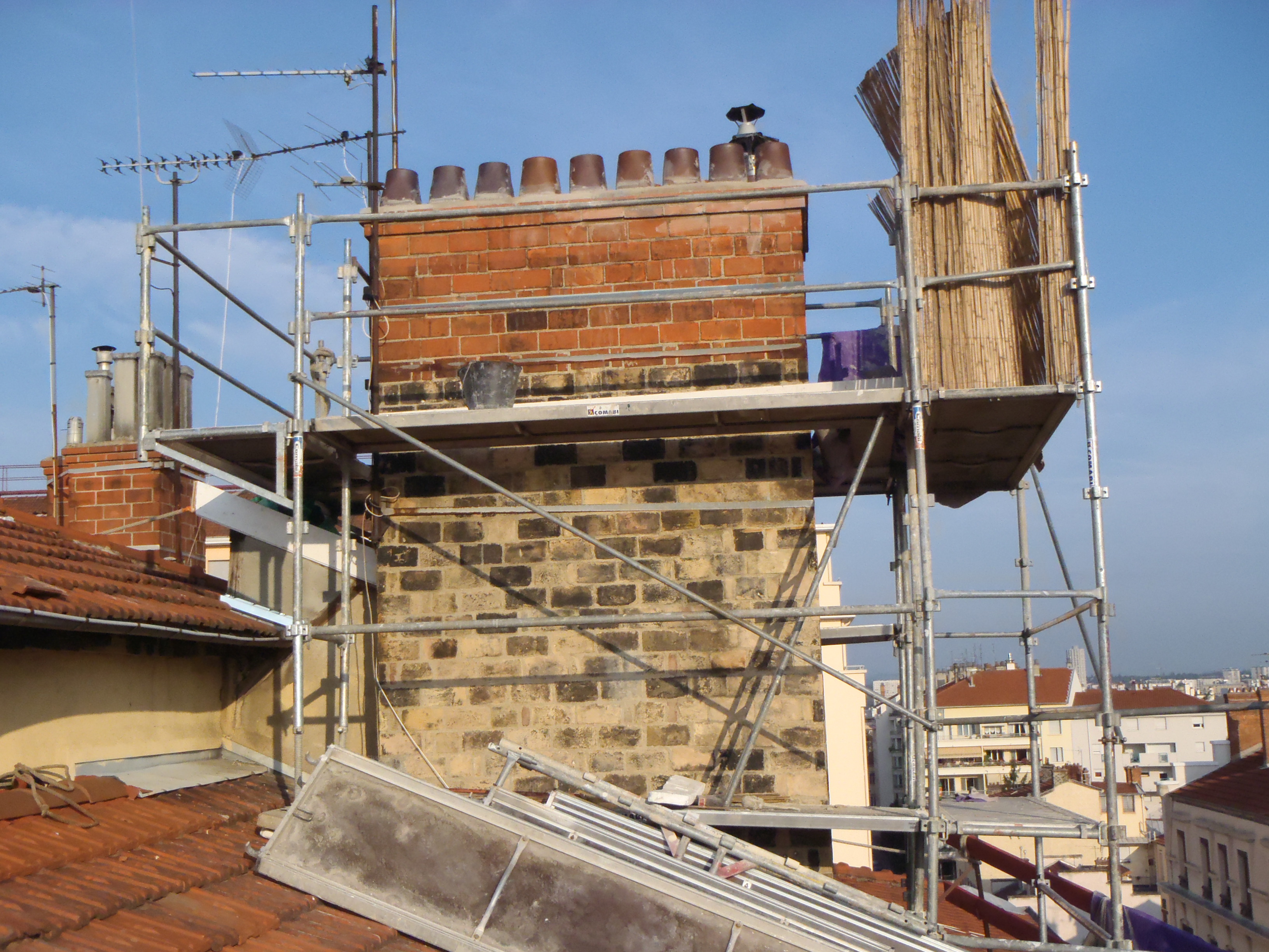 Intervention sur cheminée